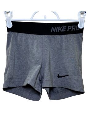 Nike Pro 3" Training Shorts Dri Fit Gray Heather Black Size Extra Small XS
